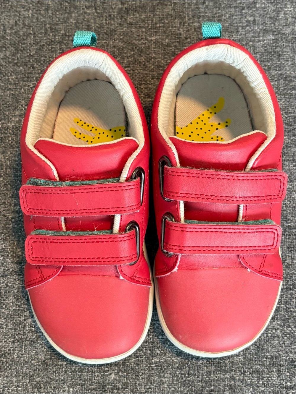 Ten Little Kids Lava Red Velcro Sneakers